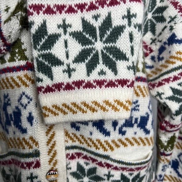 Alpaca Connection Wool Sweater Fair Isle Hand Knit Peruvian Women's Size XL - Picture 7 of 9